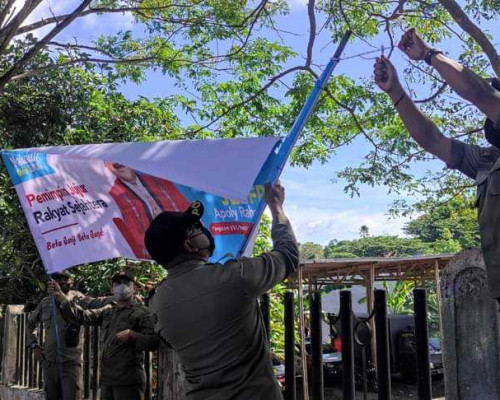 Kasat Pol PP: Pemasangan Baliho Jeffry Tidak Pada Tempatnya