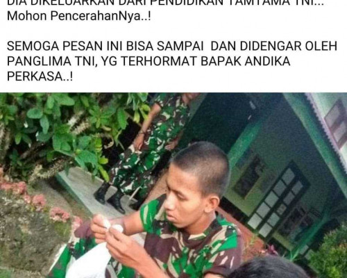 Henz Dikeluarkan Dari Diksecata TNI-AD Karena Pemalsuan Dokumen