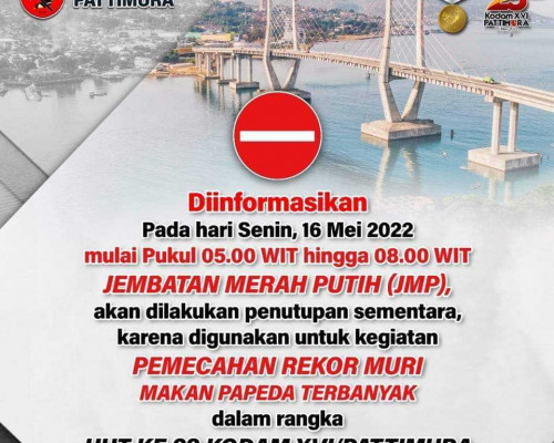 Kasdam Tutup Usia, Rencana Makan Papeda Pecahkan Rekor MURI Dibatalkan