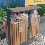 Sampah di Bundaran Kota Masohi Belum Diangkut