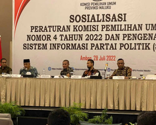 Jelang Pendaftaran Parpol, KPU Maluku Sosialisasi PKPU Nomor 4 Tahun 2022 