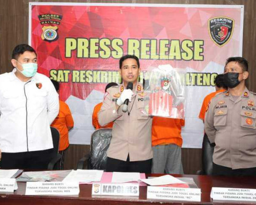 Polres Malteng Ringkus 4 Bandar Judi Togel