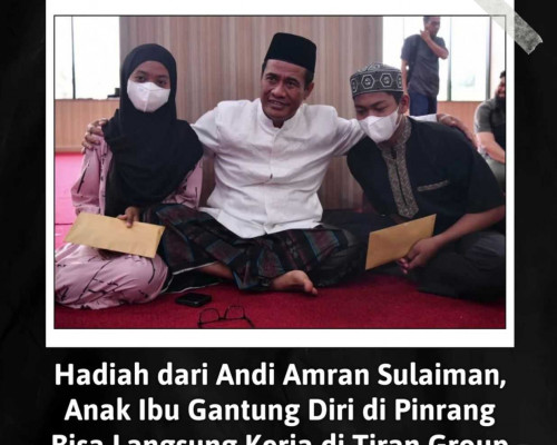 AAS Beri Beasiswa untuk Anak Yang Ibunya Gantung Diri di Pinrang