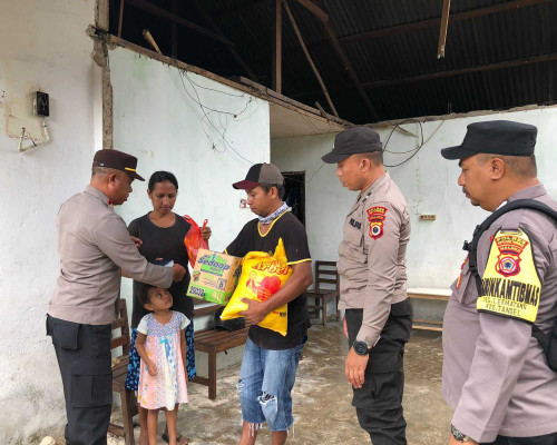 Polres Tanimbar Bantu Korban Gempa