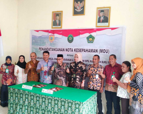 Pemkab Bursel Teken MoU Sidang Isbat Nikah Terpadu Bersama PA dan Kemenag