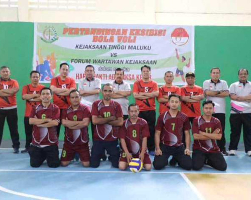 Tim Voli Forwaka Redam Tim Kejati Maluku di Laga Eksebisi