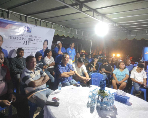 Pidato Politik AHY, Pengurus Demokrat Maluku Nobar di Tiga Lokasi
