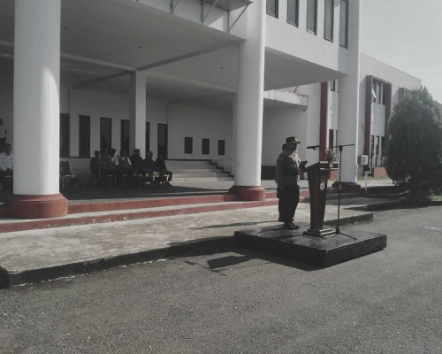 Polres Bursel Gelar Apel Pam Swakarsa  Jelang Pemilu 2024 