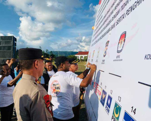 Bawaslu Bursel Gelar Apel  Siaga Deklarasi Kampanye Damai