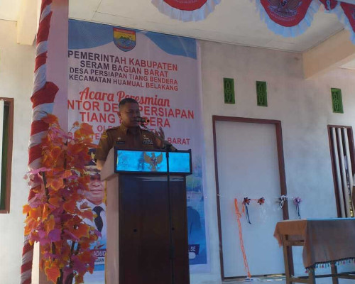 Resmikan Kantor Desa Persiapan Tiang Bendera, Bupati: Desa Yang Lain Segera Dituntaskan