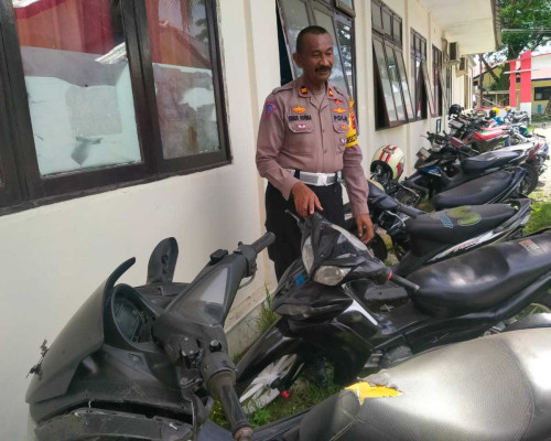 Polres Bursel Amankan Puluhan Kendaraan Roda Dua