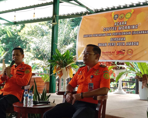 Basarnas Ambon Gelar Coffee Morning dengan Awak Media, Ini yang Dibahas