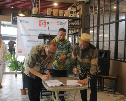 Jalin Kerjasama Perbankan, BNI Teken MoU dengan Komunitas KKSS Kota Ambon