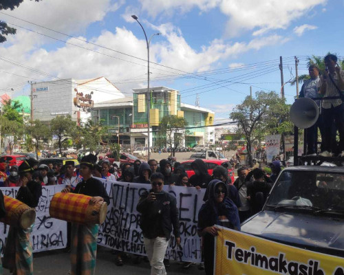 Pj Gubernur Bahtiar Baharuddin diganti, Aliansi Muda Peduli Sulsel Gelar Aksi Rasa Syukur