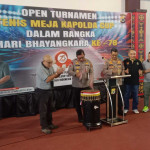 Semarakan HUT Bhayangkara ke-78, Polda Maluku Putar Turnamen Tenis Meja