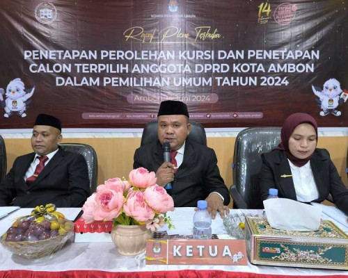 KPU Ambon Tetapkan Anggota DPRD Terpilih, Berikut Nama dan Perolehan Suaranya