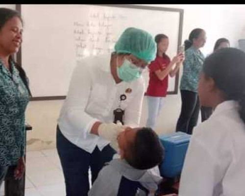 Ratusan Anak di Negeri Ema dapat Layanan PIN Polio