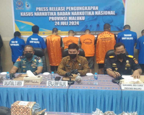 BNN Maluku ungkap Jaringan Internasional, Pelaku Ditangkap Usai Pesta Narkoba di Atas KM Tidar 