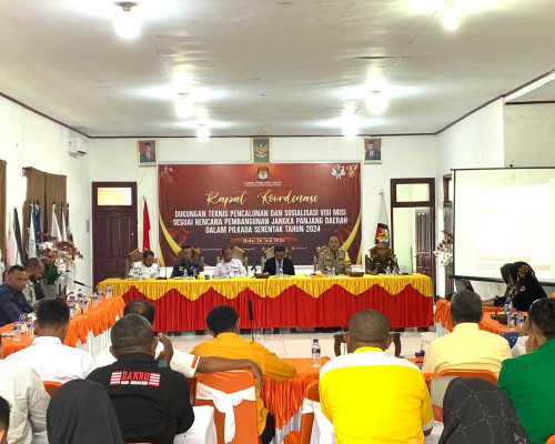 KPU SBT Gelar Rakor dan Sosialisasi Pilkada Serentak 2024