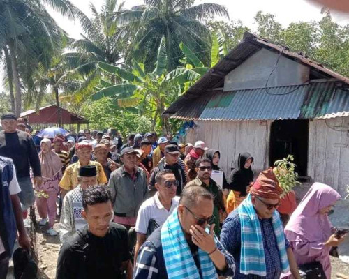 Kampanye Perdana, Ratusan Masyarakat Jemput, LHM -GES di Desa Nalbessy