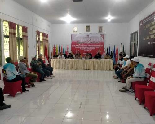 Jelang Pengundian Nomor Urut Calon Bupati, KPU Bursel Gelar Rakor