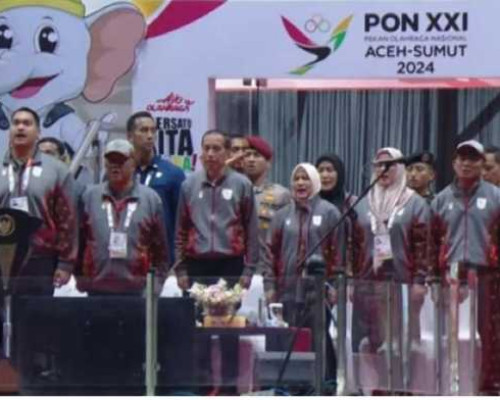 Buka PON Aceh-Sumut, Jokowi Serukan Simbol Sportivitas dan Persatuan