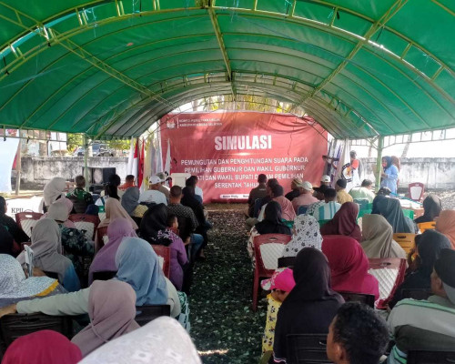 KPU Bursel Gelar Simulasi  Pemungutan dan Perhitungan Suara 