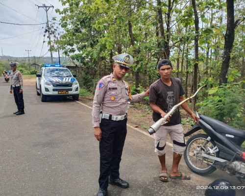 Pastikan Keamanan Saat Nataru, Satlantas PKT Larang Penggunaan Knalpot Brong