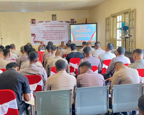 Polres Bursel Gelar Latihan Pra Operasi Lilin Salawaku 2024