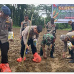 Dukung Program Asta Cita Presiden, Polres Bursel Lakukan Penanaman Jagung Serentak
