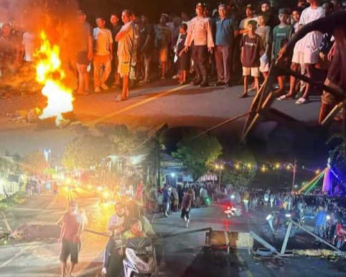 Pelaku Pembunuhan Tak Kunjung Ditangkap, Ratusan Warga Tulehu Blokade Jalan