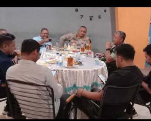 Kalesang Fc Ngopi Bareng Kapolresta dan Dandim