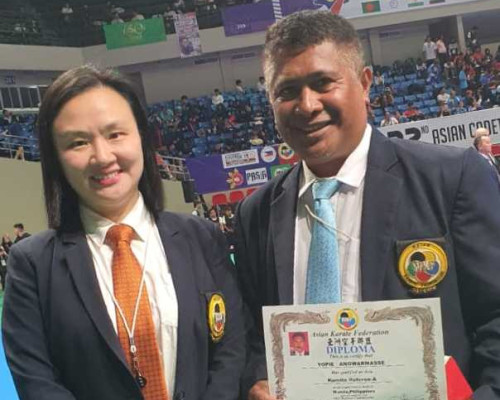 Yopie Angwarmase Bidik  Lisensi Wasit WKF