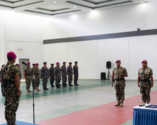 Pimpin Sertijab Danyonmarhanlan Ambon, Danpasmar : Hindari Pelanggaran Apalagi Narkoba