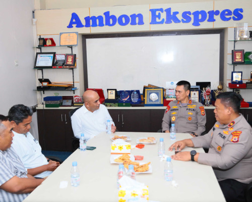 Safari Kamtibmas Dengan Media, Polda Maluku Jalin Sinergi dengan Ambon Ekspres
