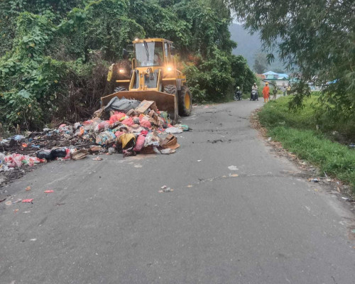 Tumpukan Sampah di TPS Masnana Akhirnya di  Bersihkan 