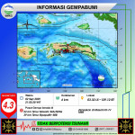 Gempa 4,3 dan 3,9 Magnitudo Guncang Maluku Tengah, Tak Berpotensi Tsunami