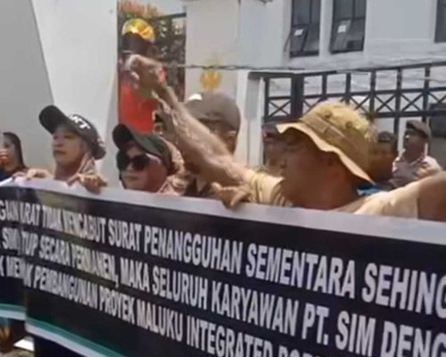 Demo Karyawan PT SIM di Kantor Bupati SBB Dinilai Tidak Tepat dan Salah Alamat