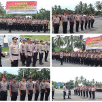 Kado Akhir Tahun 65 Personil Polres Malteng dan Brimob Naik Pangkat