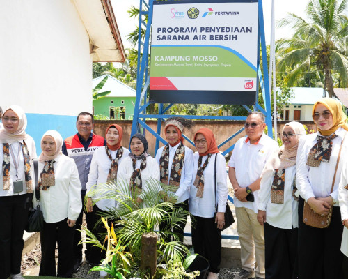 Pertamina-ESDM dan SERUNI KMP Kolaborasi Buka Akses Air Bersih di Perbatasan Papua