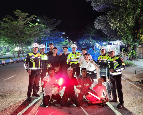 Cegah Balap Liar, Satlantas Polres Malteng Gelar Program Rawatib Hingga Bagi Makanan Sahur