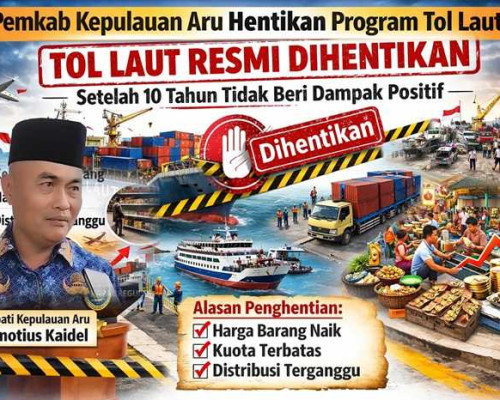 Pemkab Kepulauan Aru Hentikan Program Tol Laut  
