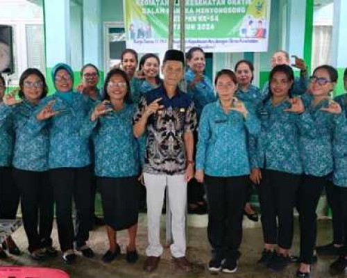 Sambut HKG, TP PKK Aru dan Puskesmas Siwalima Gelar Tes Kesehatan Gratis di Dobo