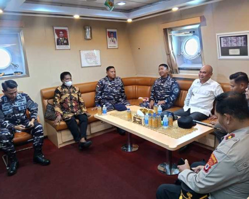 Giat Satgas Trisila-25 TNI AL, Kaidel Hadiri Penjemputan Danguspuria Koarmada III Sorong di Kepulaua