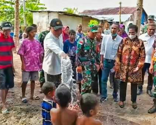 Bupati Kepulauan Aru dan Tim Wasev Tinjau TMMD ke-127 Kodim 1503/Tual di Dobo