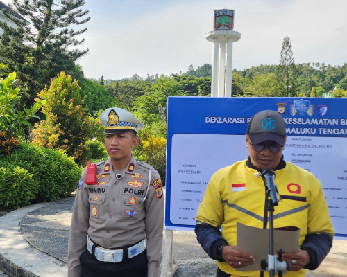 Satlantas Polres Malteng Gandeng Ojol Maxim Deklarasi Pelopor Keselamatan Berlalu Lintas