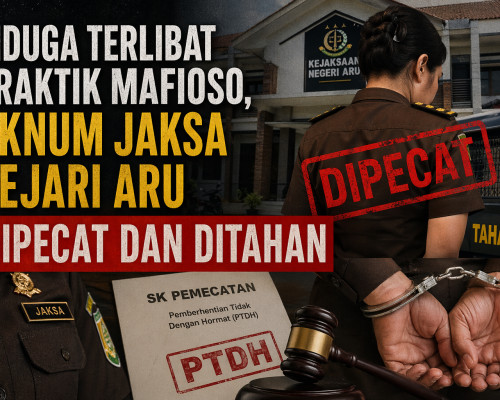 Diduga Terlibat Praktik Mafioso, Oknum Jaksa Kejari Aru Dipecat dan Ditahan