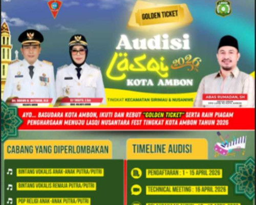 LASQI Ambon Buka Audisi Vokalis Gratis untuk Anak dan Remaja