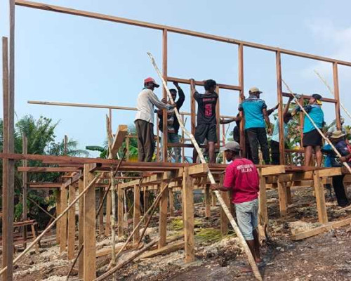 DPD BKPRMI Kepulauan Aru Genjot Pembanggunan Langgar di Desa Gumsey